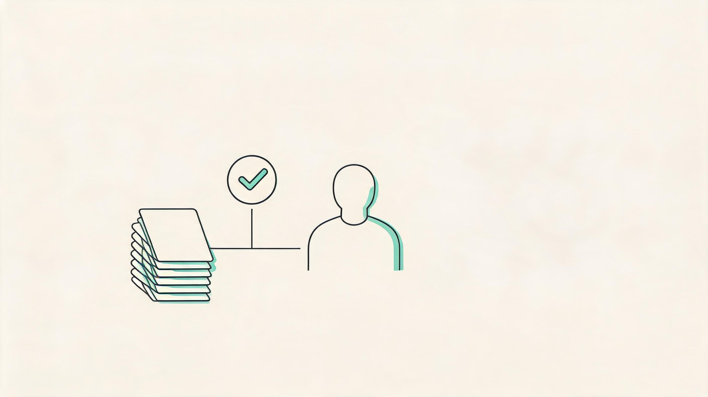 Charcoal and teal illustration of curated, valid character reference assets paired with a consent checkmark, linked to a character node