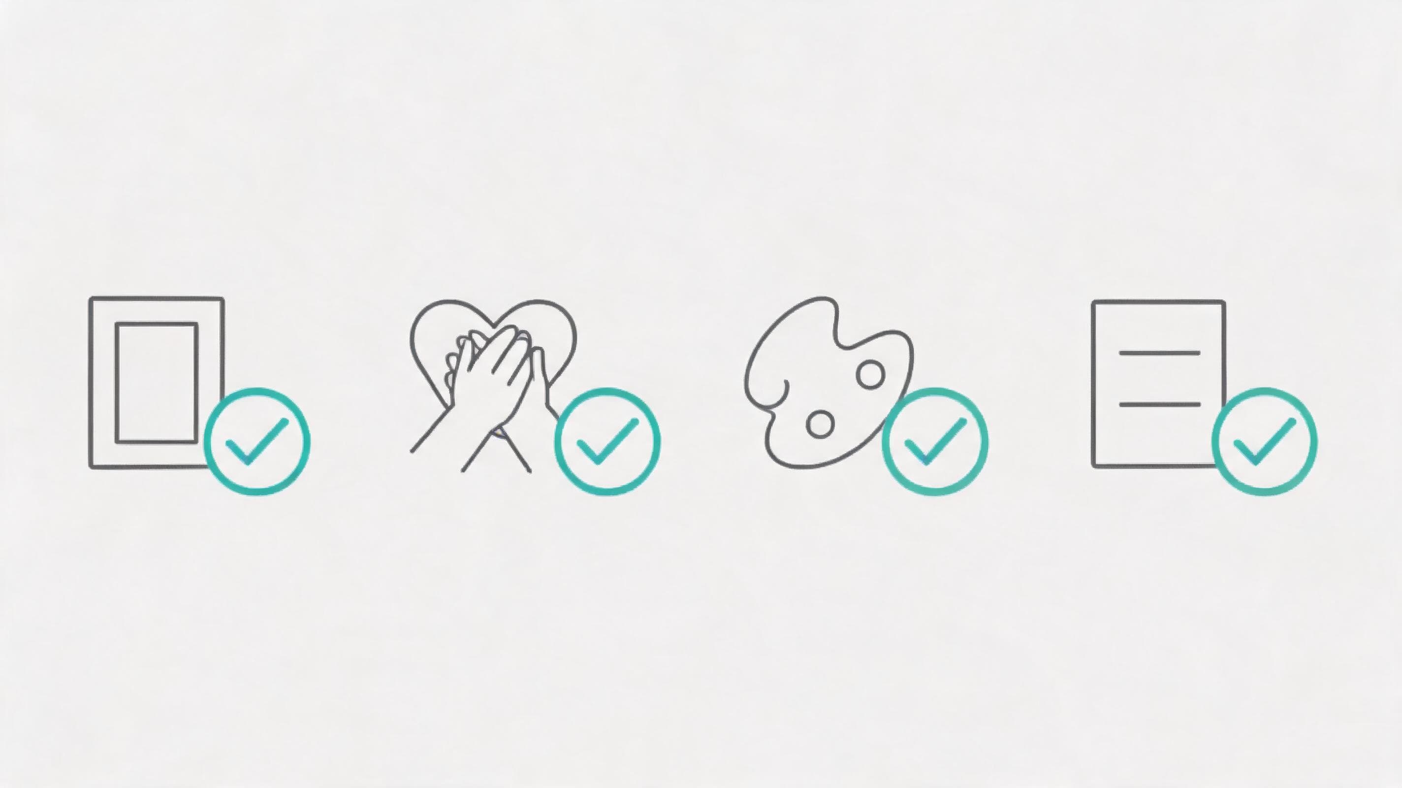 Abstract illustration of compliance check markers to confirm character relationship map assets follow platform rules and IP ownership requirements